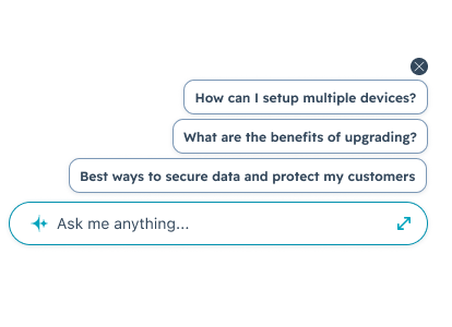 Intelligent chat launcher with contextual suggested questions